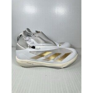 Size 10.5 Adidas Adizero Impact+ Turf Baseball Shoes White Gold IF8497 Men’s NEW